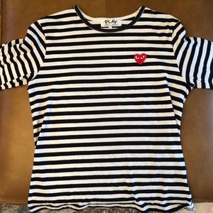 Play cdg long sleeve striped t shirt